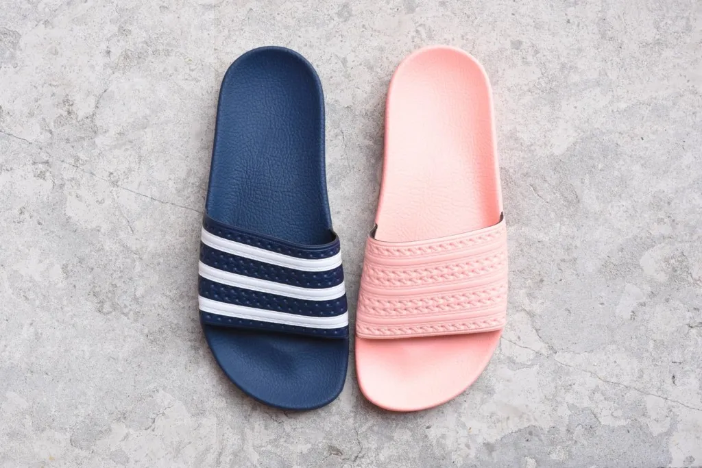 Adidas Originals Adilette Azul Rayas Blancas