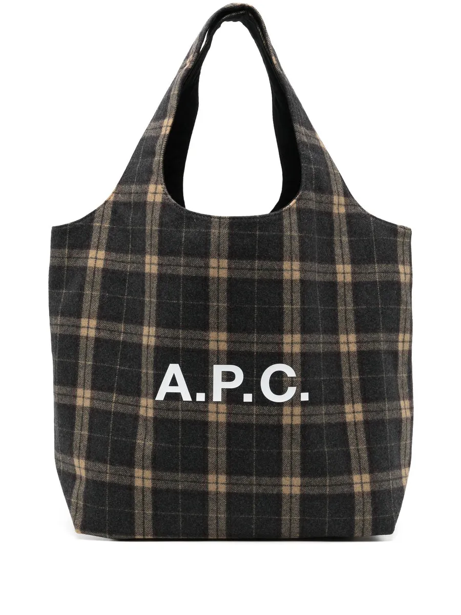 A.P.C. CHECKED TOTE NINON