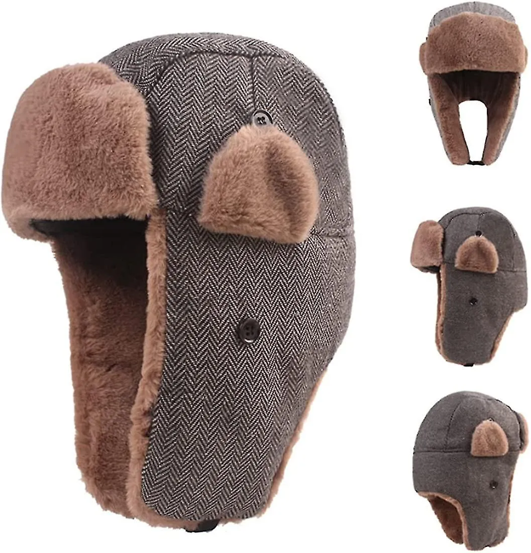 Aviator Hat Winter Hat Russian Hat Ushanka Chapka Windproof Hat With Ear Flaps