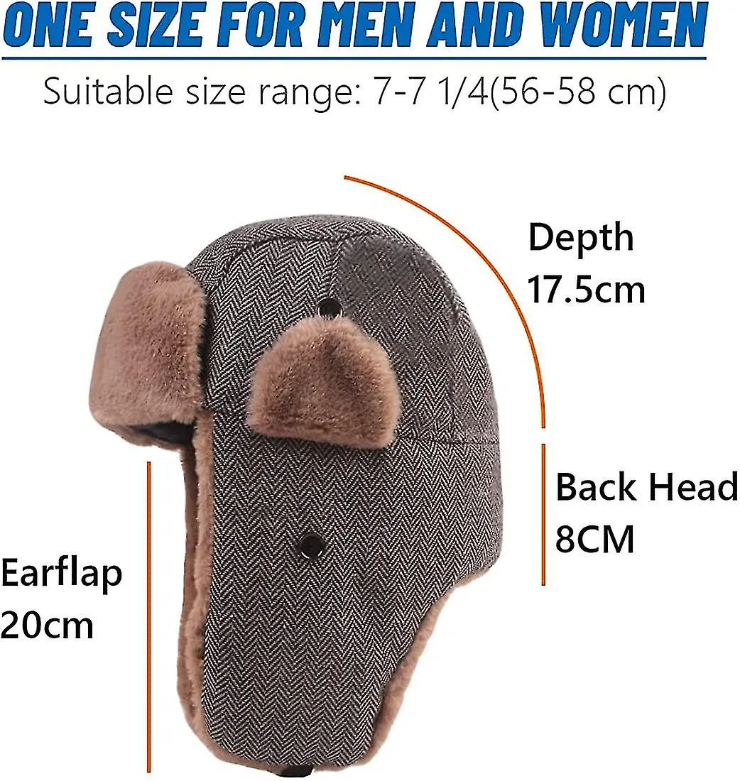 Aviator Hat Winter Hat Russian Hat Ushanka Chapka Windproof Hat With Ear Flaps