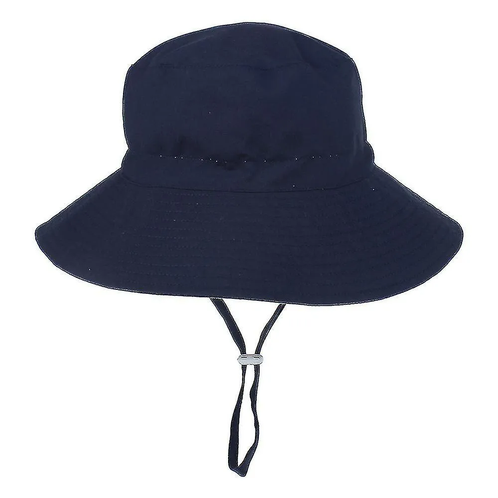 Baby Sun Hat Summer Beach Upf 50+ Sun Protection Baby Boy Hats Toddler Sun Hats Cap For Baby Girl Kid Bucket Hat1pcs-dark Blue