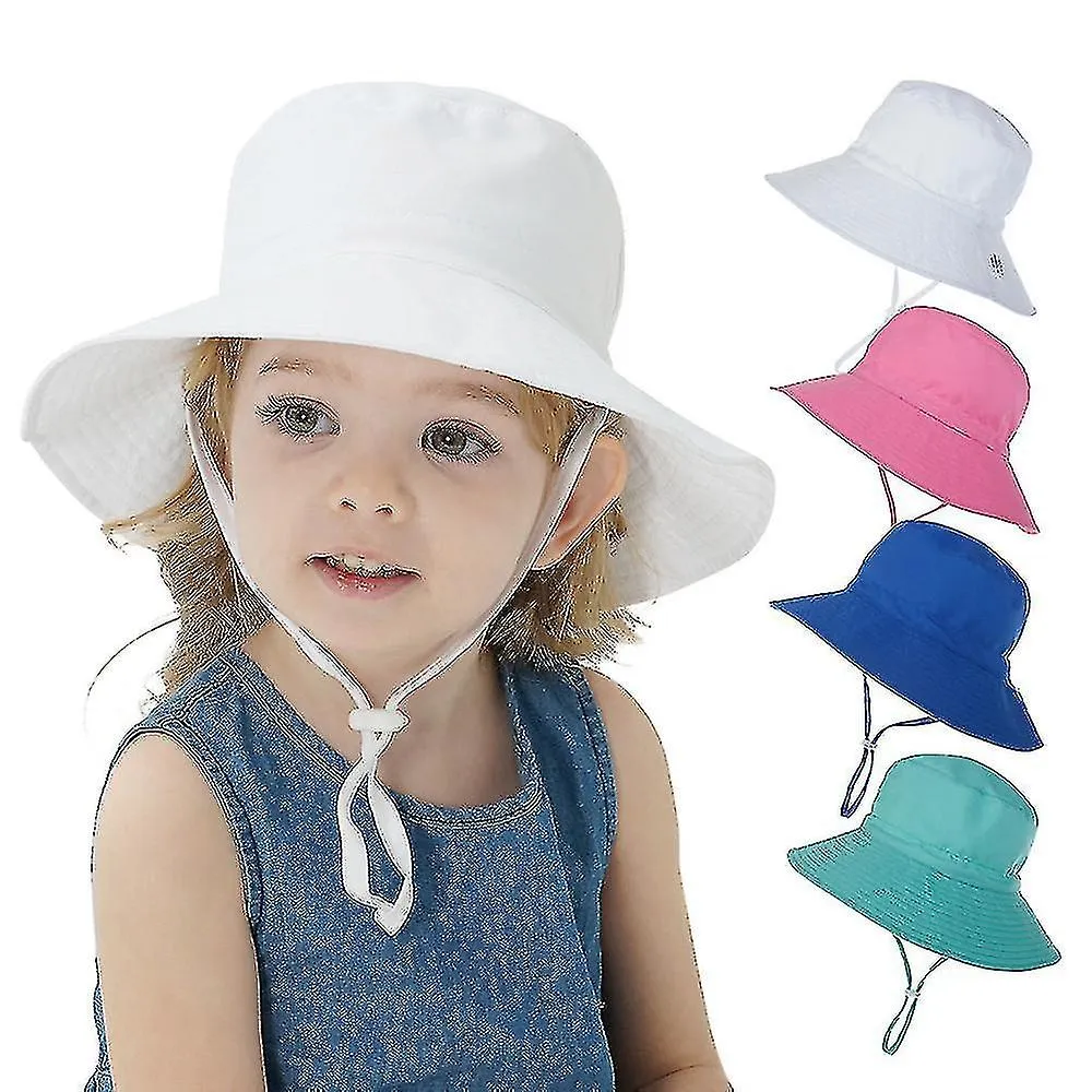 Baby Sun Hat Summer Beach Upf 50+ Sun Protection Baby Boy Hats Toddler Sun Hats Cap For Baby Girl Kid Bucket Hat1pcs-dark Blue