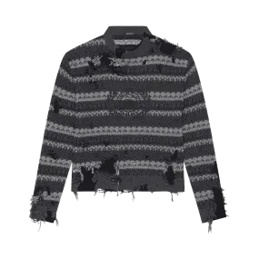 Balenciaga Wool Farisle Patch Sweater