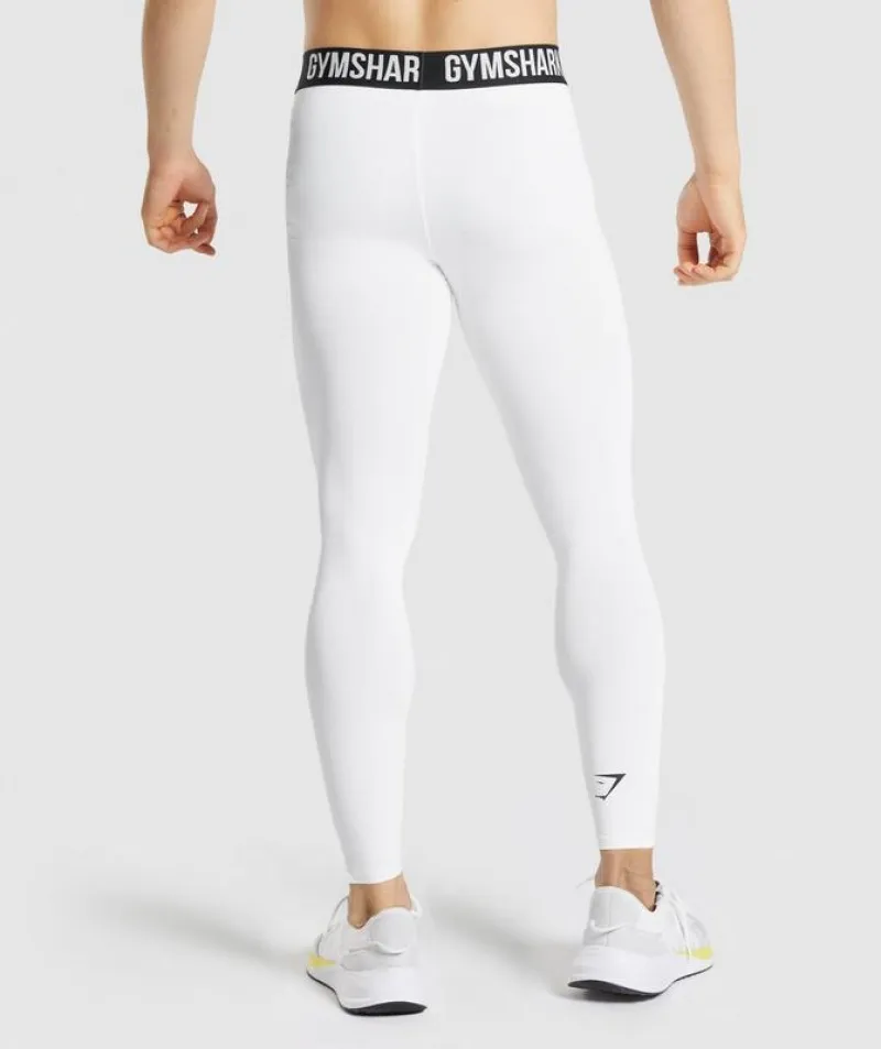 Baselayer Gymshark Element Baselayer Leggings Blancos | 836097-MFG