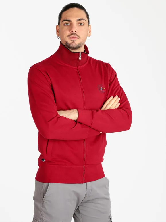 Be Board Sudadera ligera de algodón de hombre con cremallera