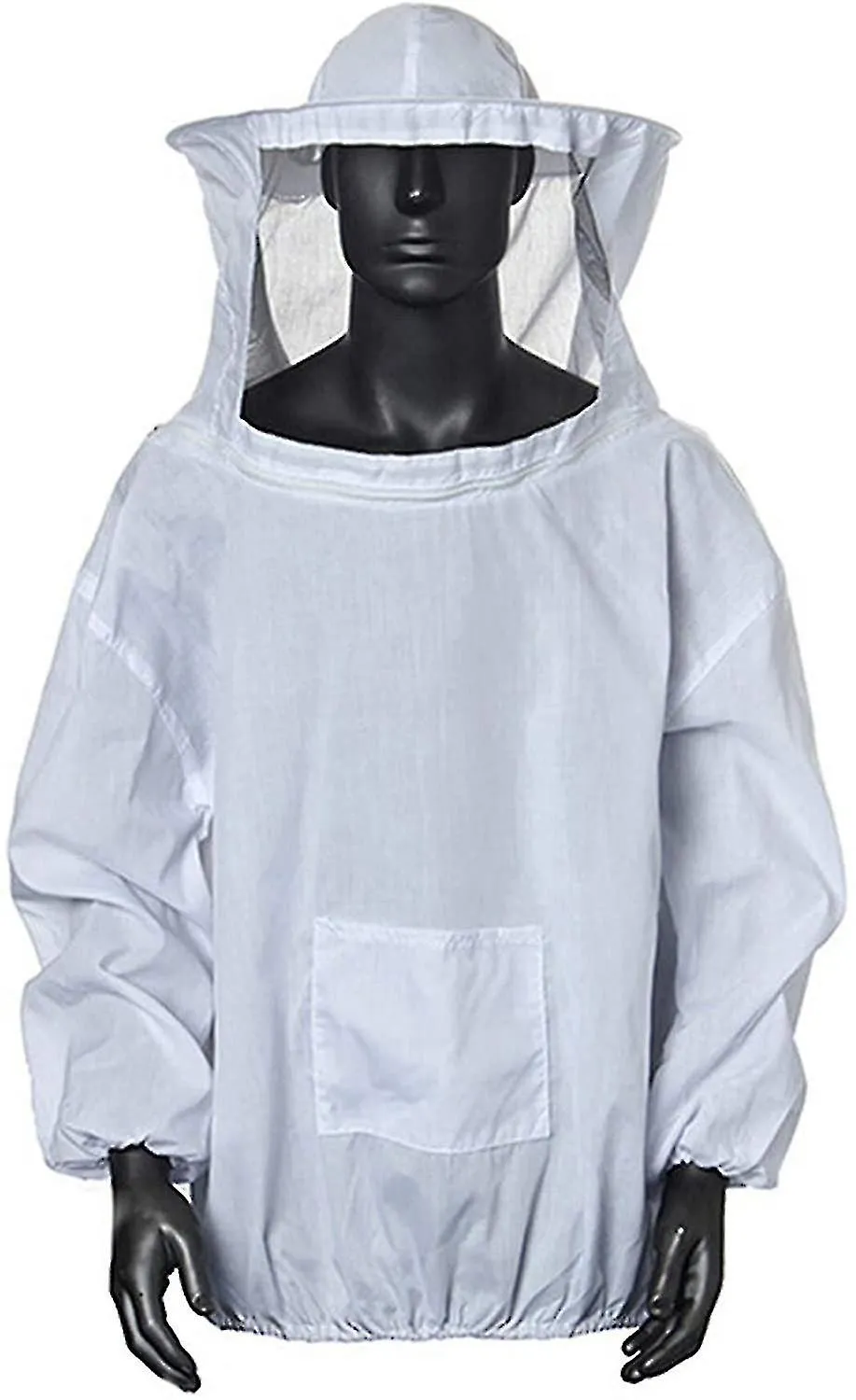 Beekeeper Jacket With Hat Professional Protection Hat Bee Suit With Zipper For Beekeepers Bee Keepers (white)