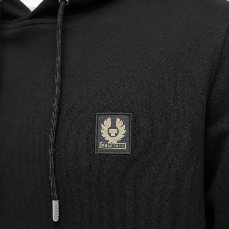 BELSTAFF PATCH POPOVER HOODY BLACK