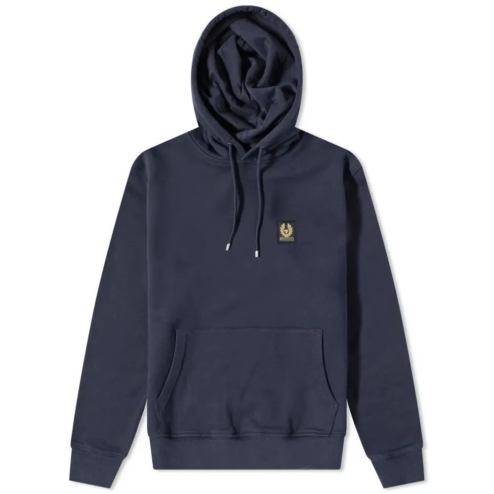 BELSTAFF PATCH POPOVER HOODY DARK INK