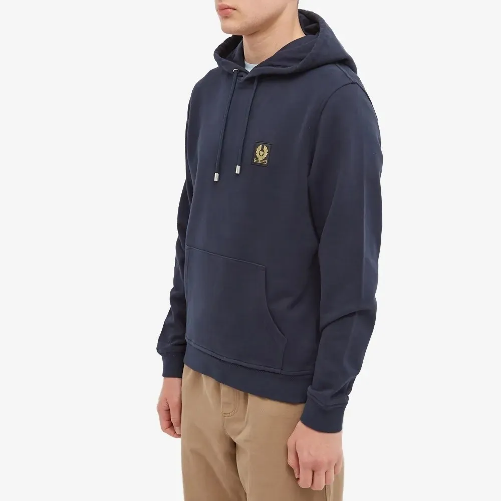 BELSTAFF PATCH POPOVER HOODY DARK INK