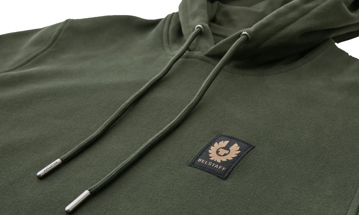 BELSTAFF PATCH POPOVER HOODY TILE GREEN