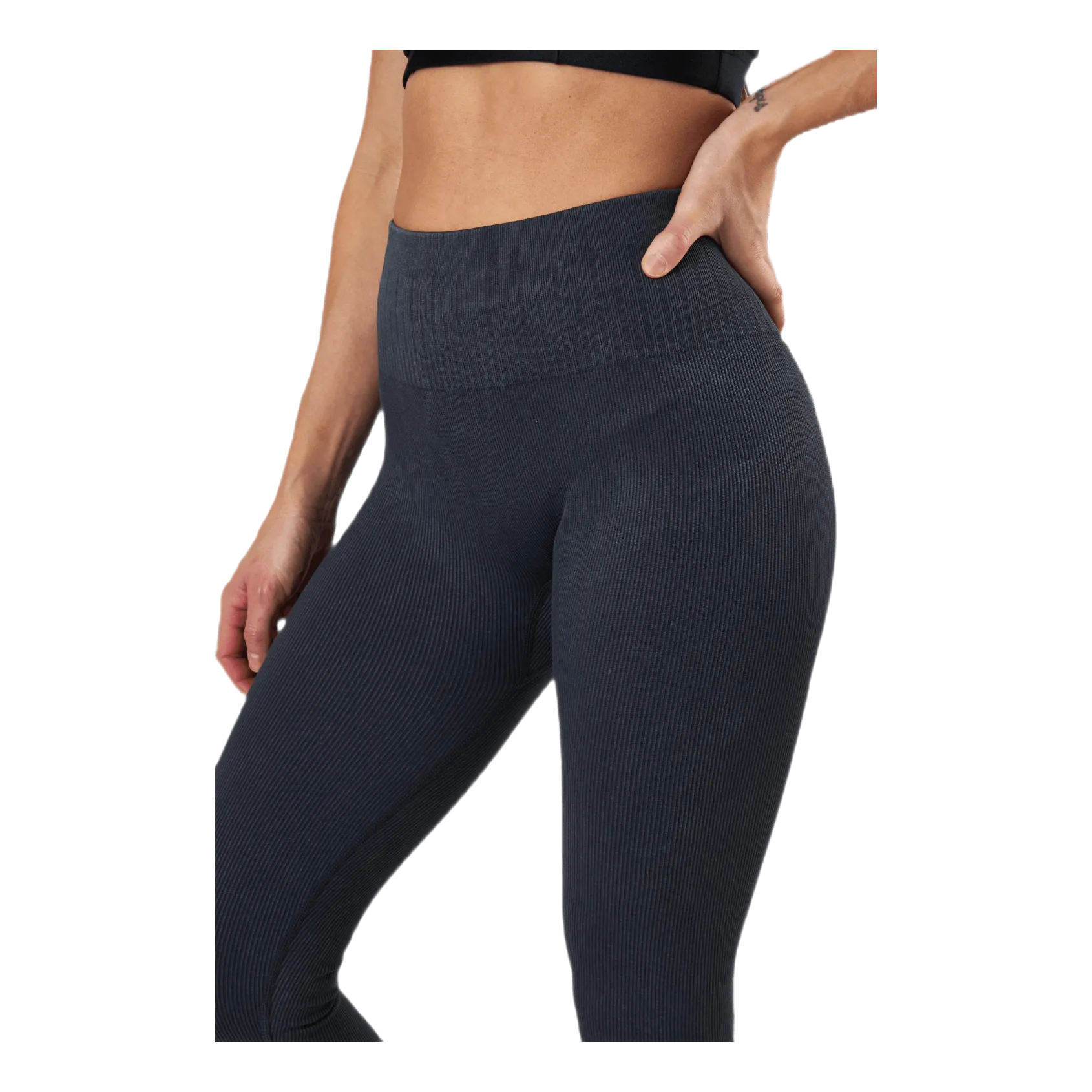 Blacc Stonewash Seamless Leggings Black/Grey