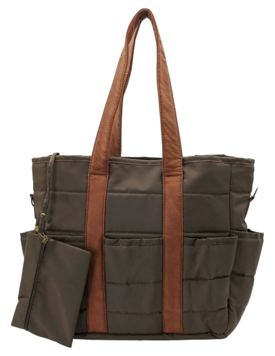 Bolsa Tote en Textil Color Café