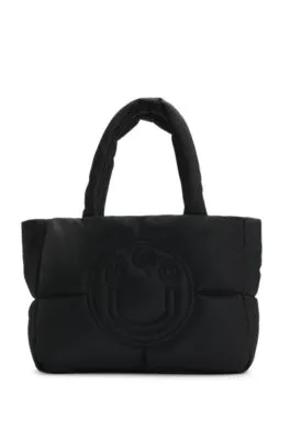 Bolso tote acolchado con logo de Happy HUGO