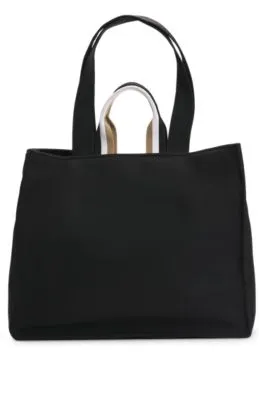 Bolso tote con logo bordado oversize