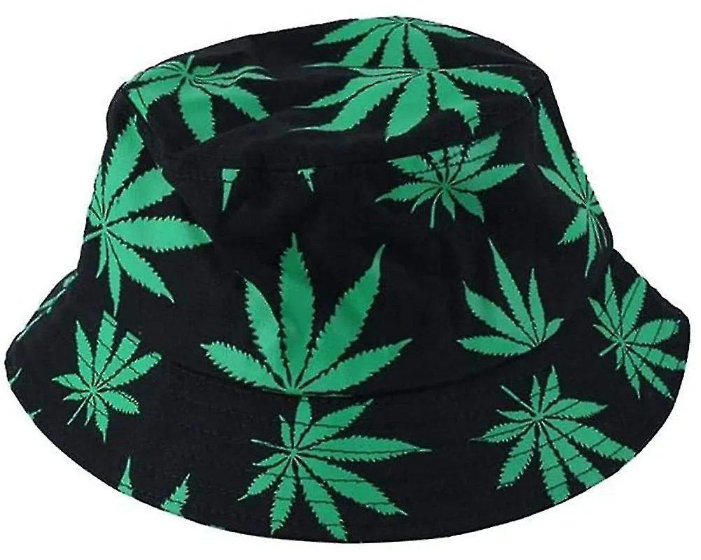 Bucket Hat Foldable Bucket Hat Outdoor Sun Hat With Leaves Print