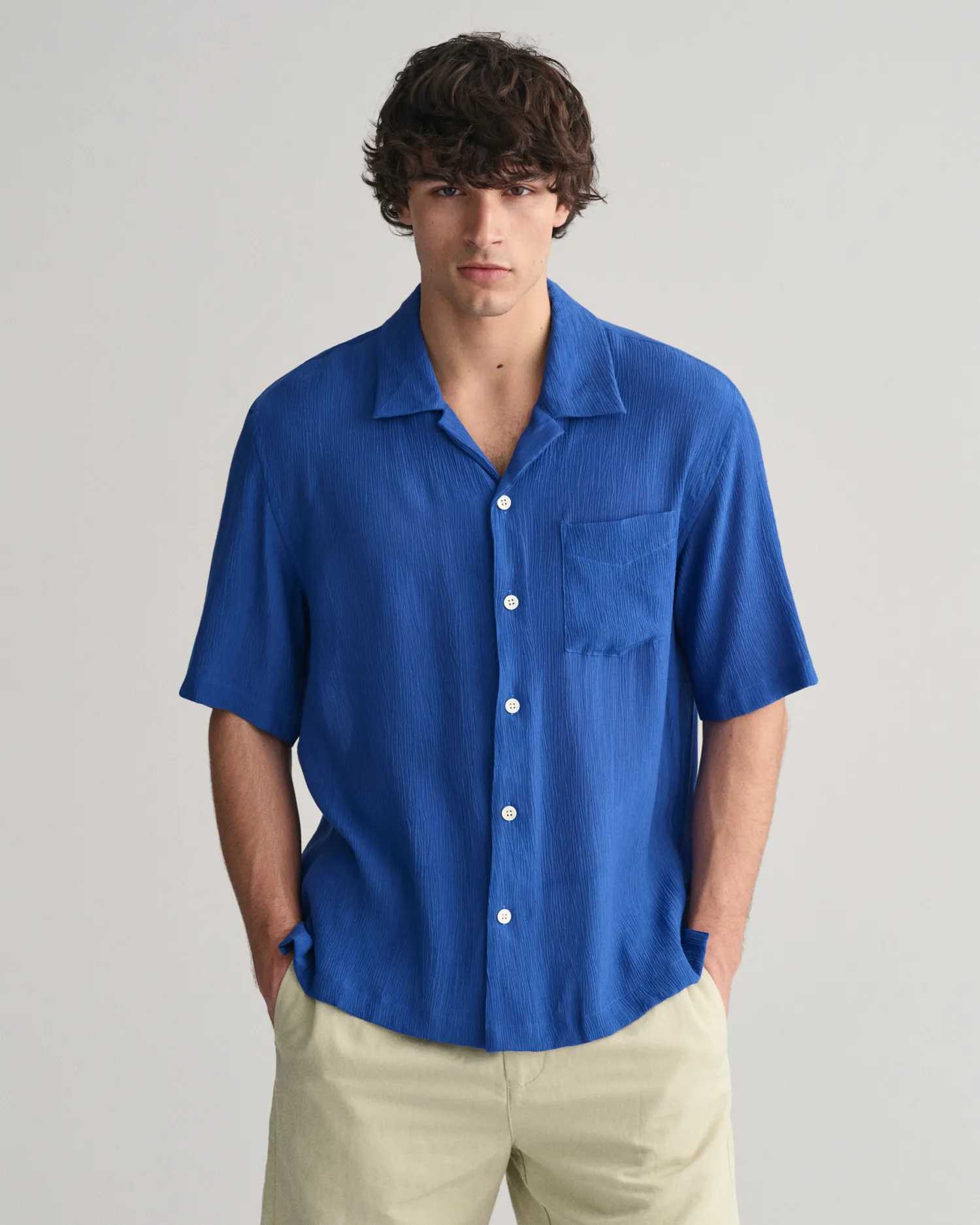 Camisa Relaxed Fit con textura