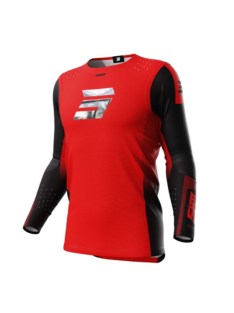 Camiseta de Cross Shot Aerolite Honor Rojo-Cromado