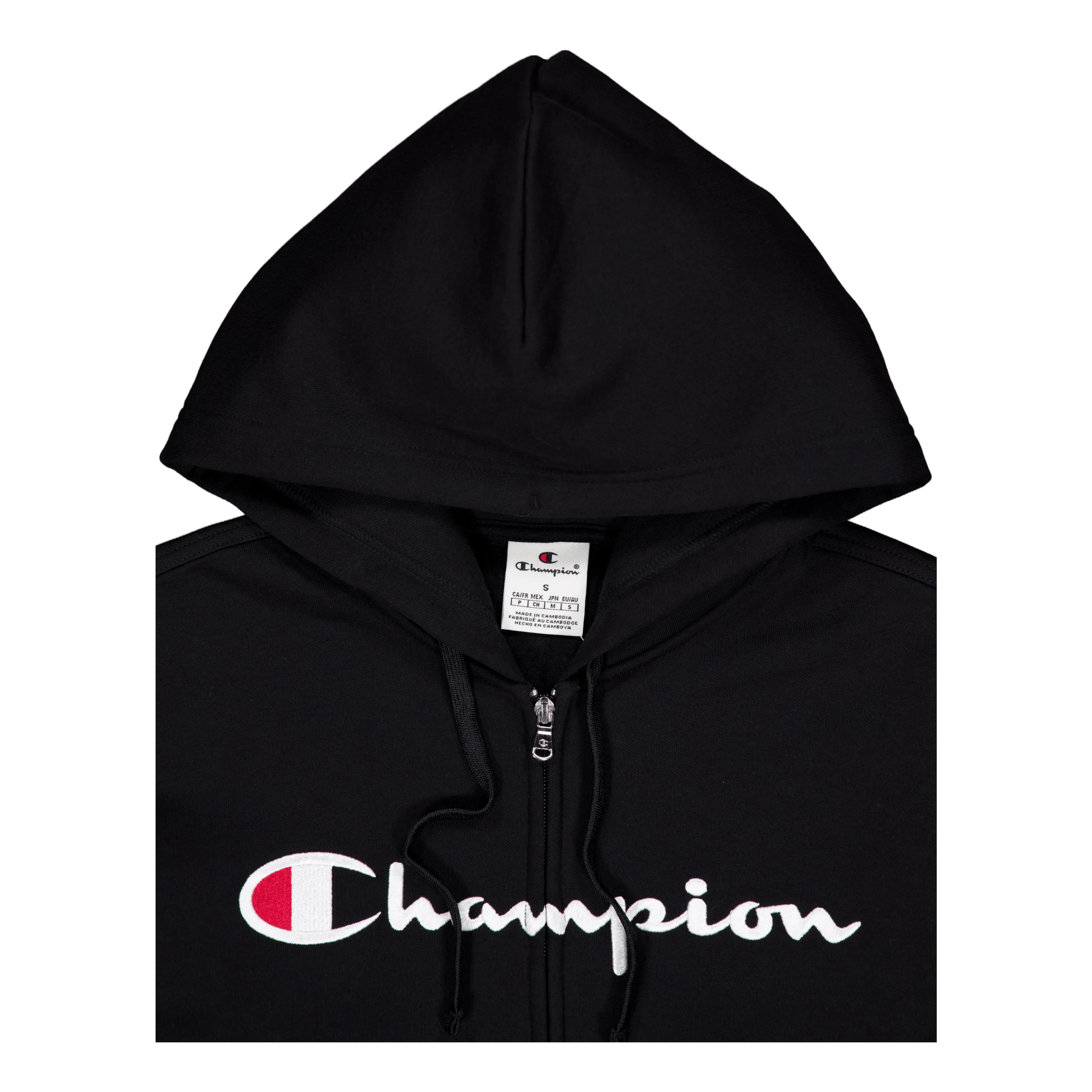 Champion Hooded Full Zip Sweatshirt Black Beauty