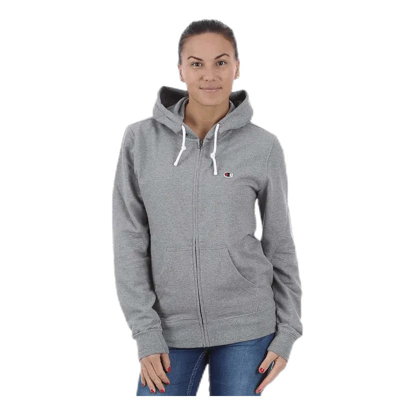 Champion Hooded FullZip Sweatshirt Grey