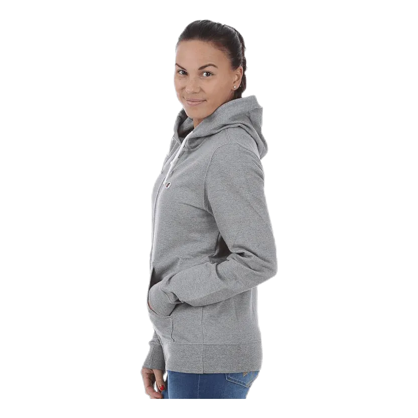 Champion Hooded FullZip Sweatshirt Grey