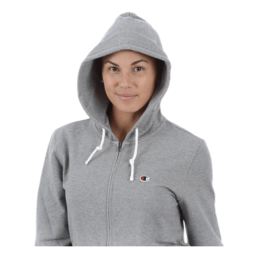 Champion Hooded FullZip Sweatshirt Grey