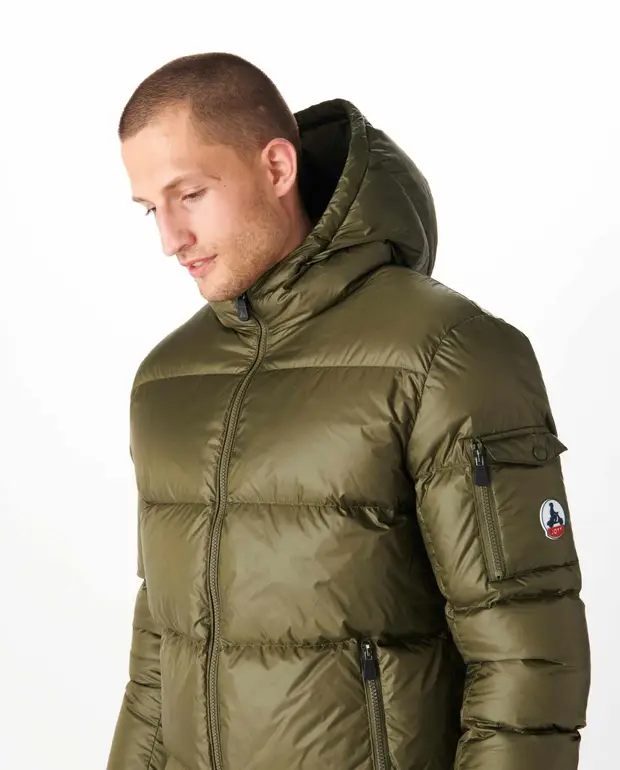 Chaqueta capucha Jott de plumas pato Hombre GRAN FRÍO Java FW22MJAC33 – 255 Army Justoverthetop verde