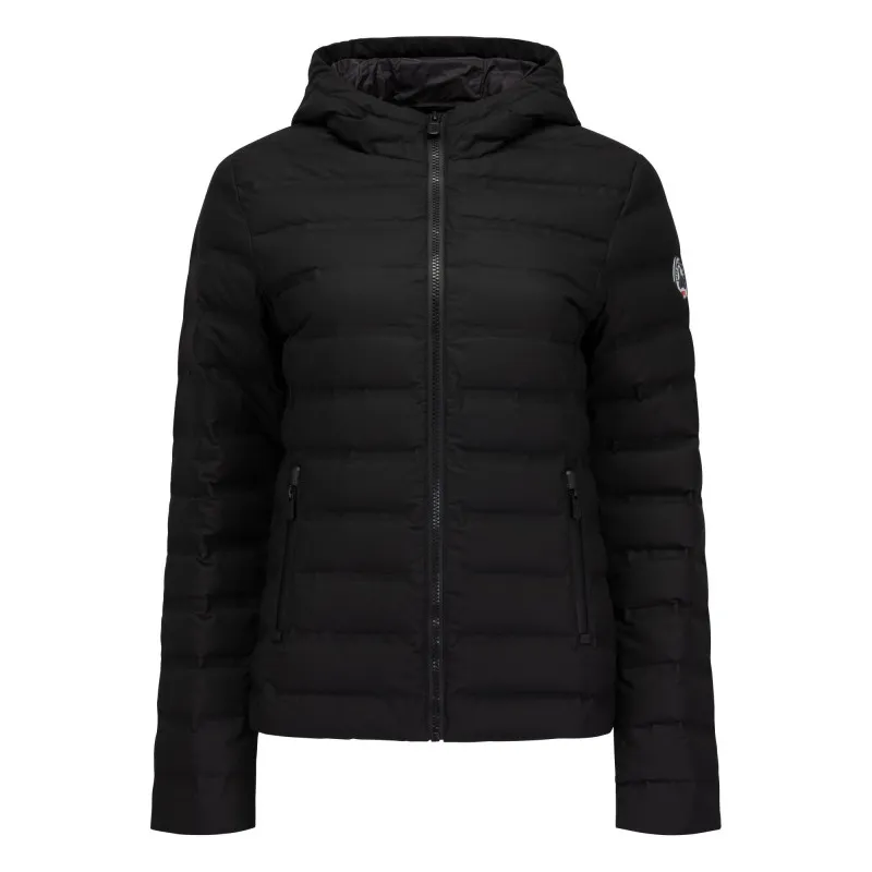 Chaqueta capucha Jott de plumas pato Mujer Noir 1951 VARSOVIE IMPERMEABLE Justoverthetop Color negro