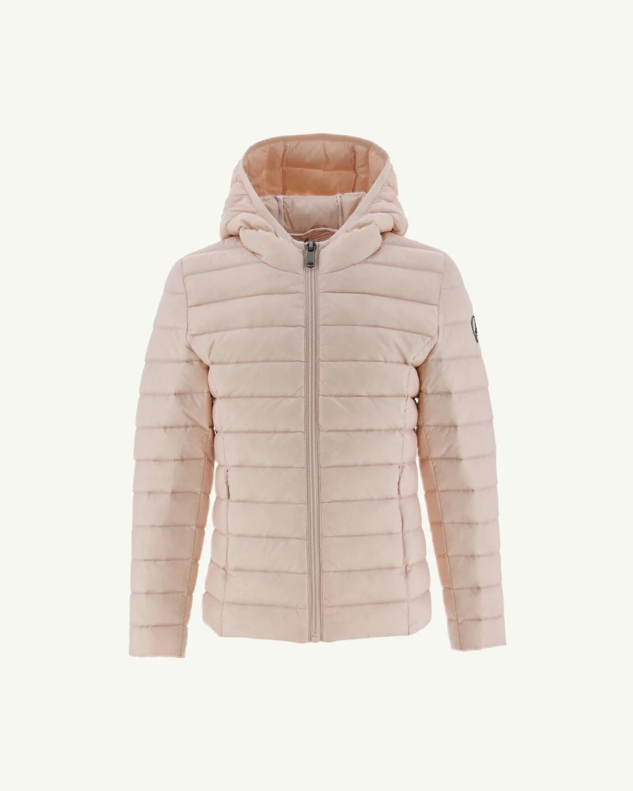 Chaqueta capucha Jott de plumas pato Niña CARLA BASIC PS23KDOW02 – 463-SOFT PINK Justoverthetop Color rosa claro