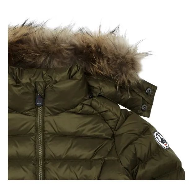 Chaqueta capucha pelo Jott de plumas pato Niño GOLD GARCON GRAND FROID Kaki Justoverthetop Color verde caqui