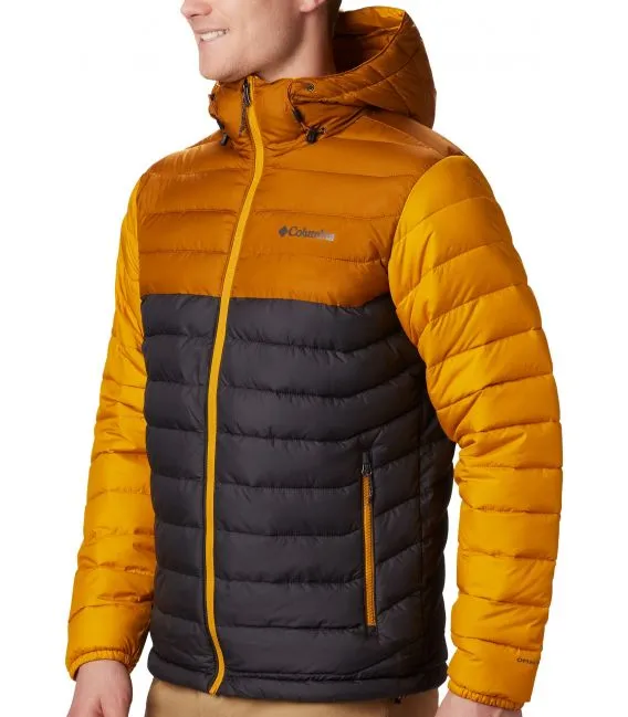 Chaqueta COLUMBIA con capucha y aislamiento para hombre cálida Powder Lite™ Hooded Jacket Ref. 1693931012 mostaza