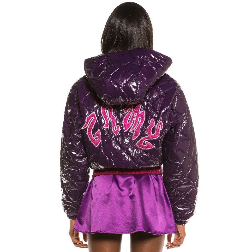 Chaqueta con capucha acolchada Bomber Chica Yoga Fire Bomber Jacket  Purple Ref. GGHJ110-FW19-PRP- Morada