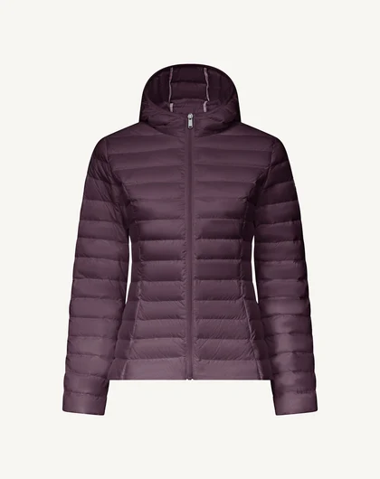 Chaqueta con capucha Jott de plumas pato Mujer 40R CLOE  FIG BASIC Justoverthetop Color Berenjena