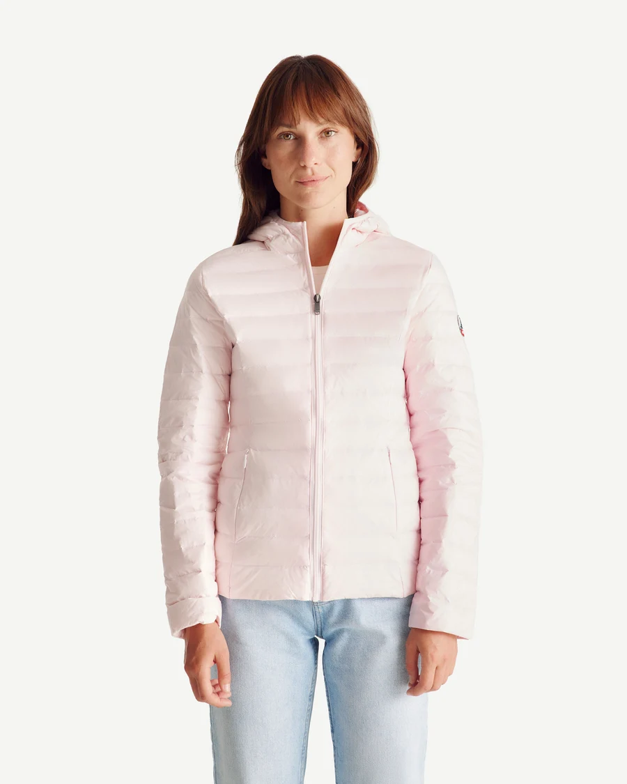 Chaqueta con capucha Jott de plumas pato Mujer 40T CLOE PF22WDOW01 petal rose BASIC Justoverthetop Rosa