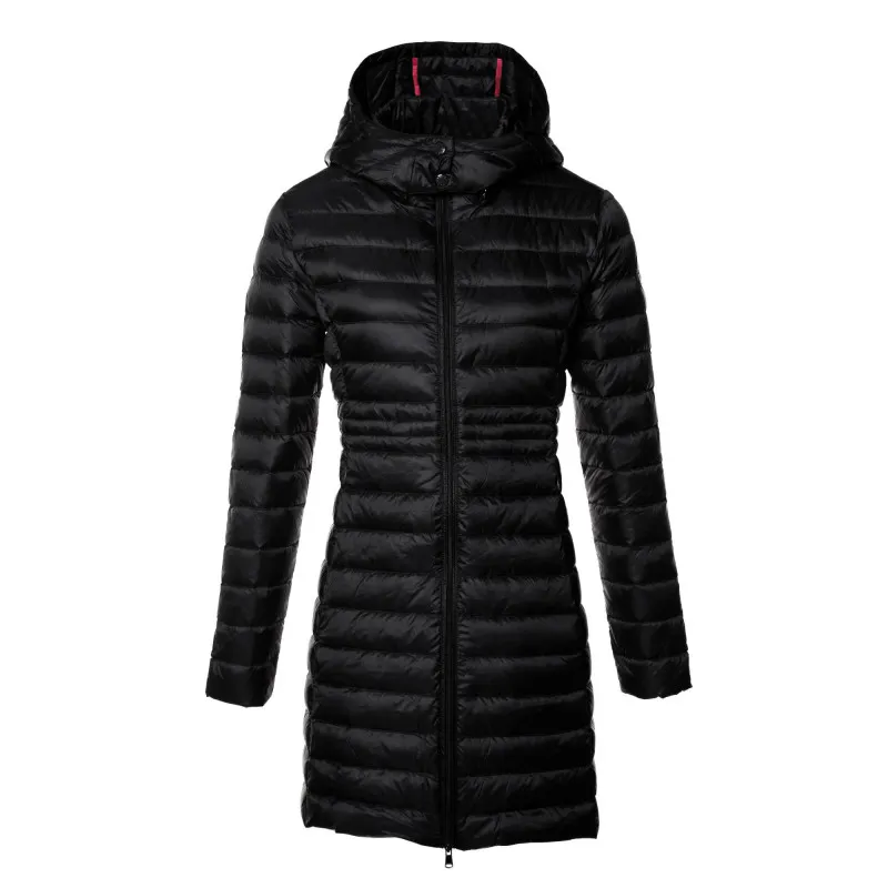 Chaqueta con capucha Jott midi 3/4 de plumas pato Mujer Black 999 Vero BASIC Larga Justoverthetop Color negro