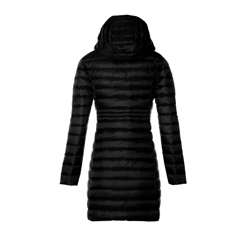 Chaqueta con capucha Jott midi 3/4 de plumas pato Mujer Black 999 Vero BASIC Larga Justoverthetop Color negro