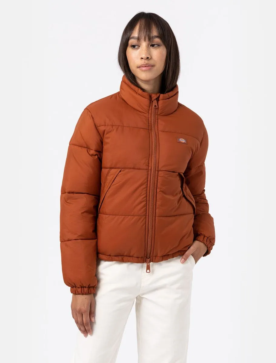 Chaqueta DICKIES acolchada invierno para mujer clásica Alanta  Ref. DK0A4XP3IEX1 COLOR IEX-MARRON TEJA