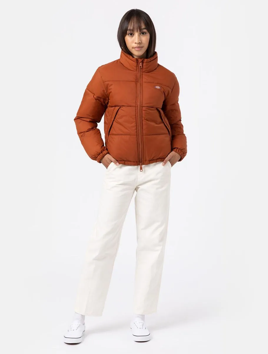 Chaqueta DICKIES acolchada invierno para mujer clásica Alanta  Ref. DK0A4XP3IEX1 COLOR IEX-MARRON TEJA