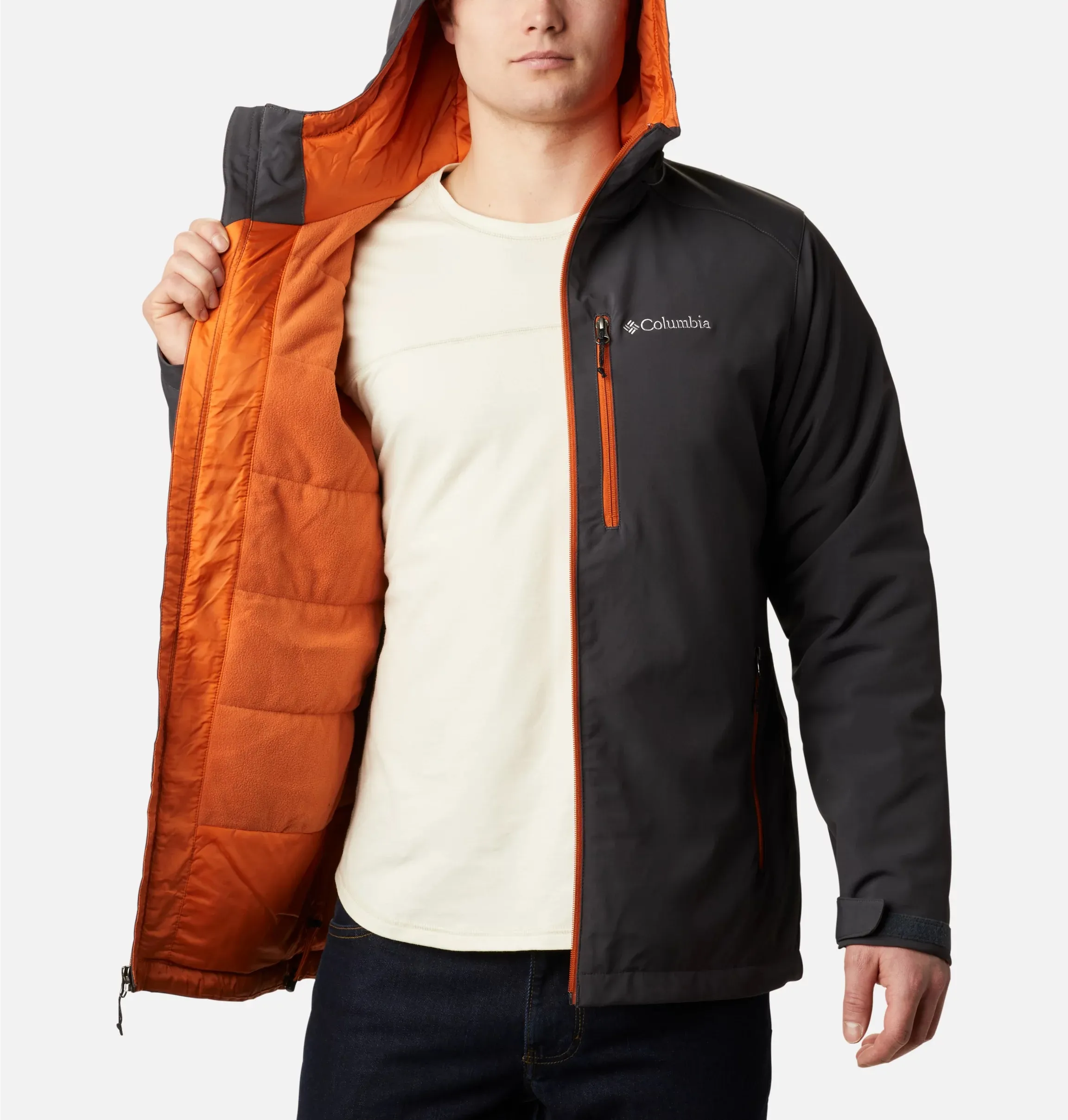 Chaqueta forro polar COLUMBIA con capucha y aislamiento para hombre Softshell Gate Racer™ Shark, Harvester Ref. 155753201