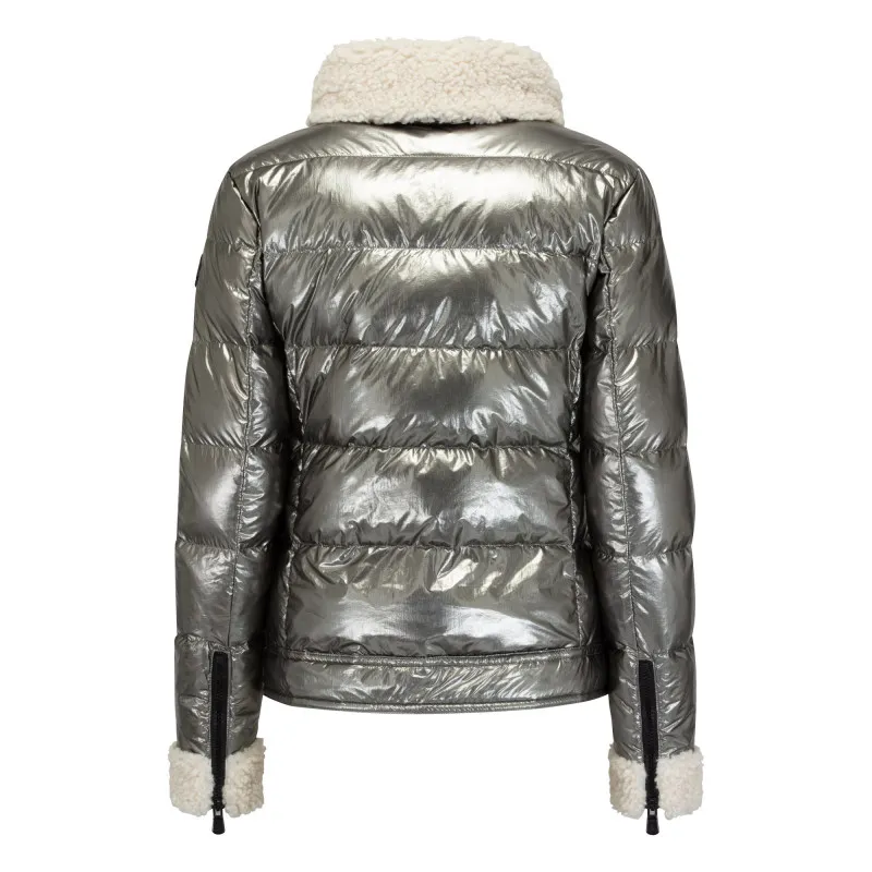 Chaqueta Jott Gran Frío de plumas pato Mujer 3925/590 MIA GRAND FROID METALLIQUE ANTHRACITE METAL Justoverthetop Gris plata viej