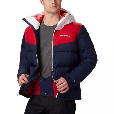 Chaqueta Nieve COLUMBIA con capucha  hombre cálida invierno Iceline Ridge Ref. 1864272464 Marino roja y blanca