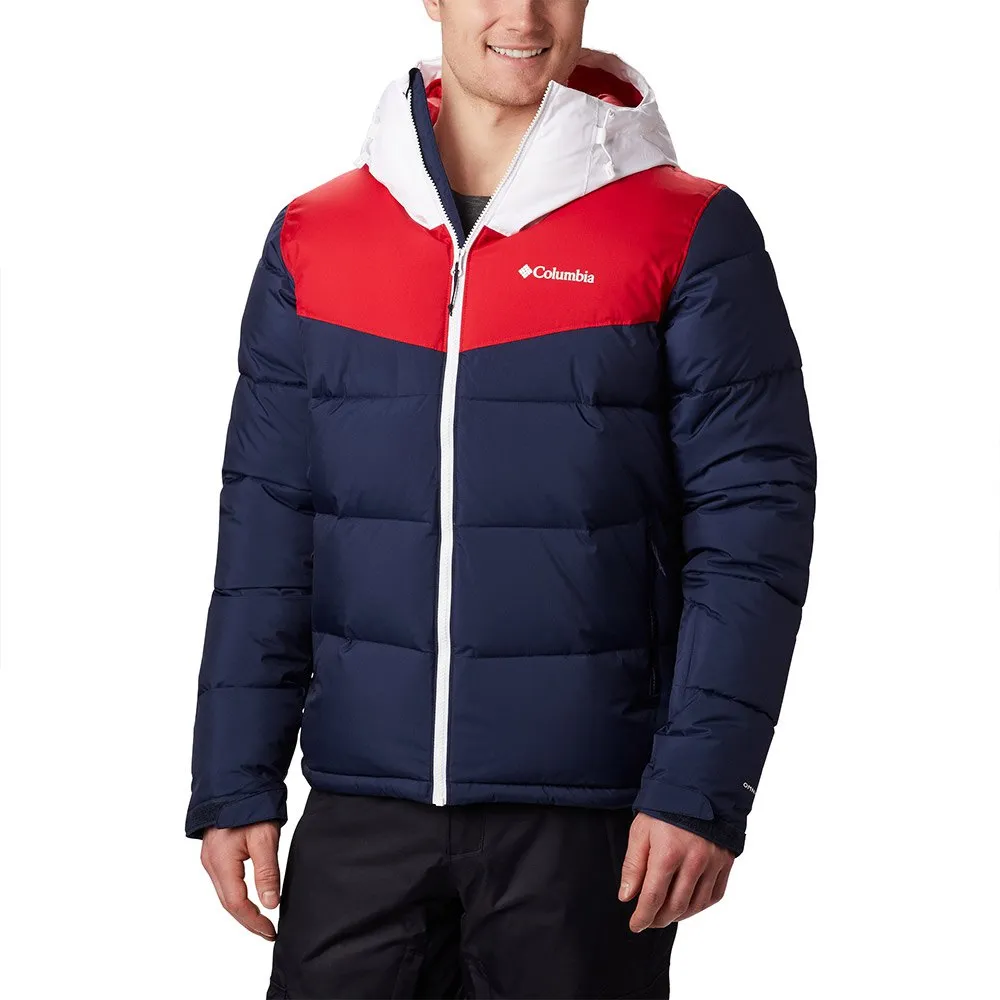 Chaqueta Nieve COLUMBIA con capucha  hombre cálida invierno Iceline Ridge Ref. 1864272464 Marino roja y blanca