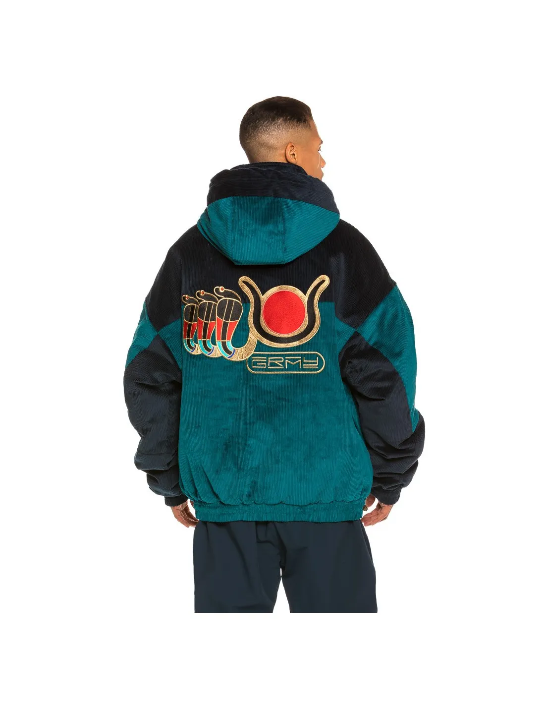 Chaqueta panna GRIMEY unisex Engineering Corduroy Pull Over Jacket FW19 Green Ref. GPVJ108-GRN Verde y azul marino