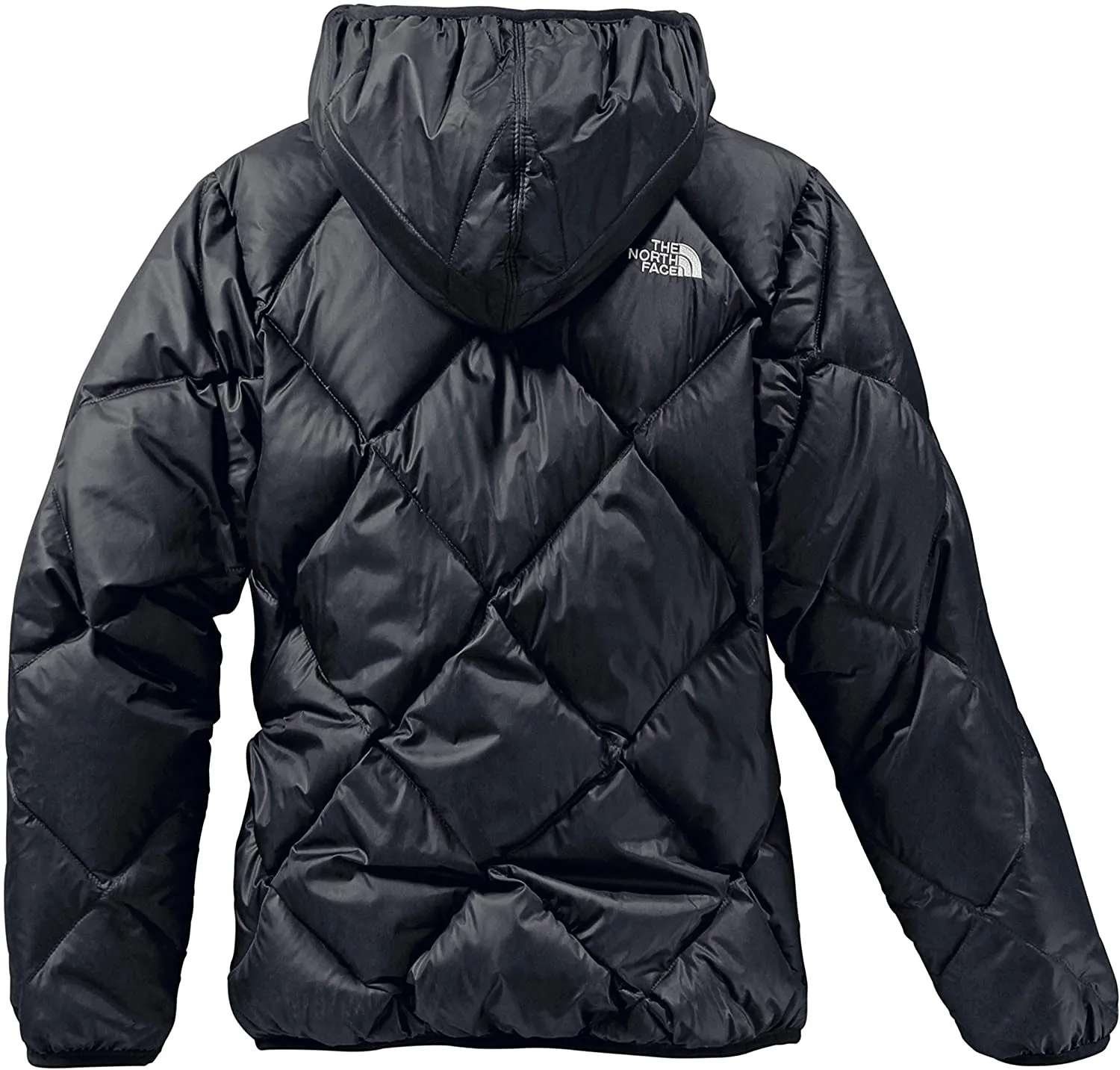 Chaqueta reversible THE NORTH FACE niña con capucha Doggy ref. T0A7ANJK3 negra por un lado y cuadros morados y rosas por el otro