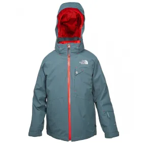 Chaqueta snow THE NORTH FACE niño con capucha OZONE JACKET CONQUER BLUE SNOW ref. T0CF59Z42 gris con detalles naranjas