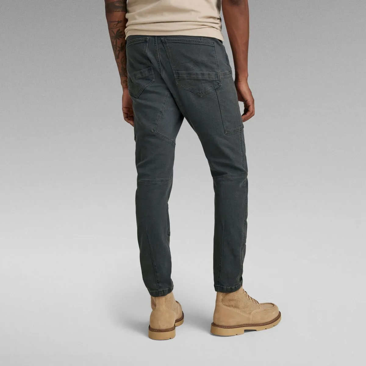 D22075 D185 DENIM CARGO-D353 WORN IN TORNADO