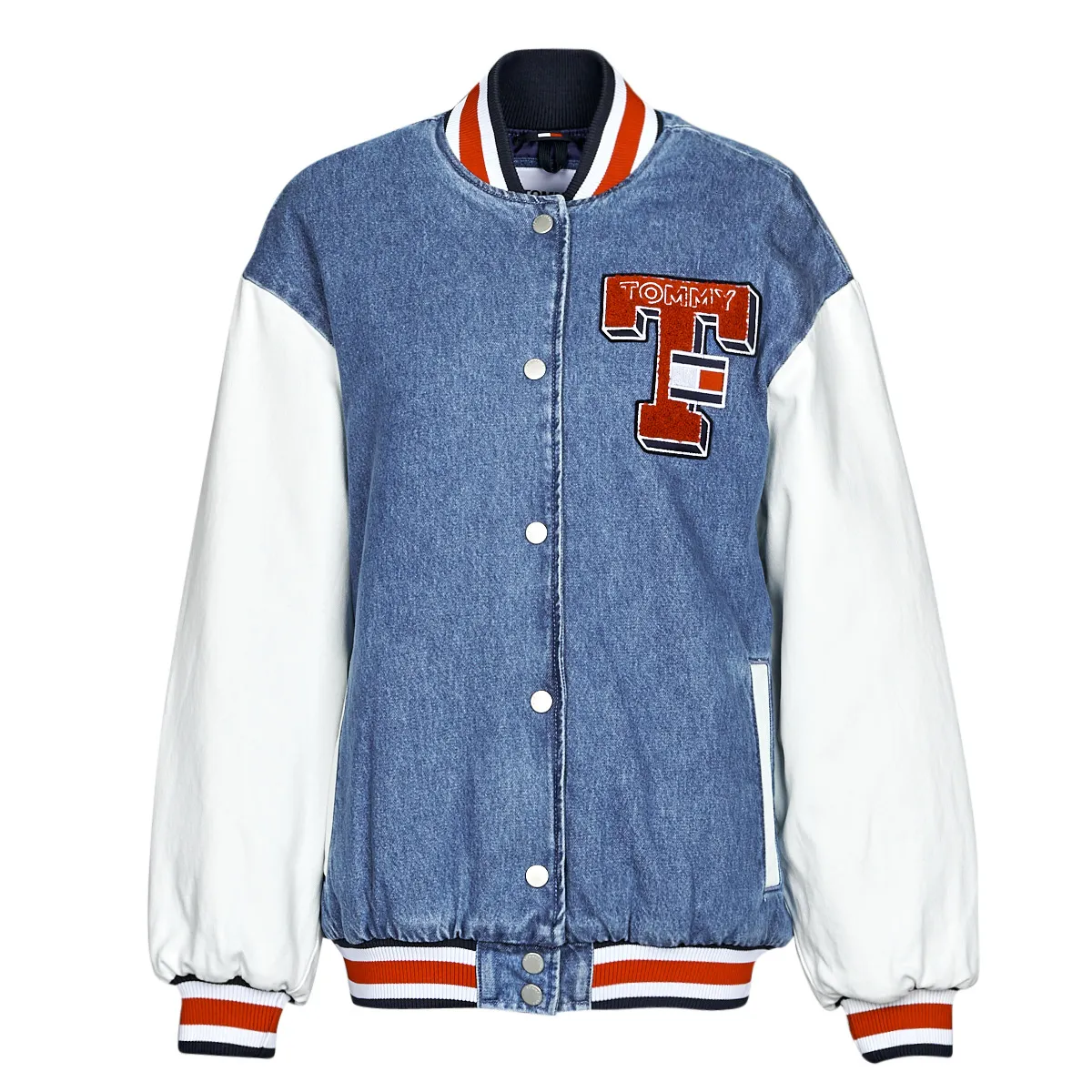 DENIM LETTERMAN JACKET DF7018