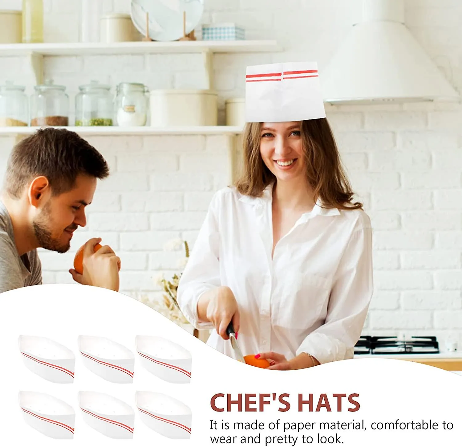 Disposable Paper Chef Hat Adjustable Kitchen Cooking Chef Cap For Food Restaurants  Catering50pcswhite