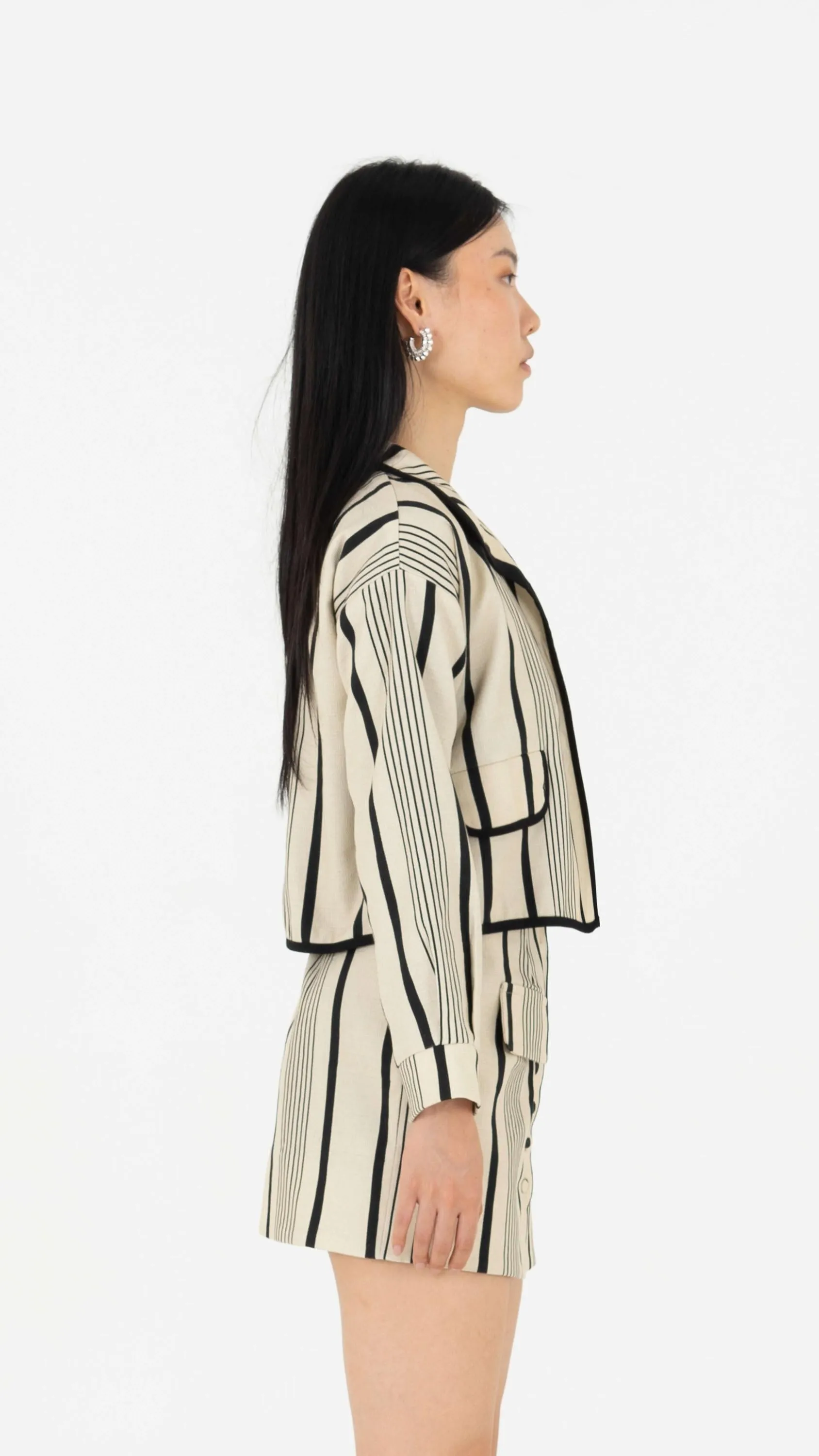 Ecru striped jacket