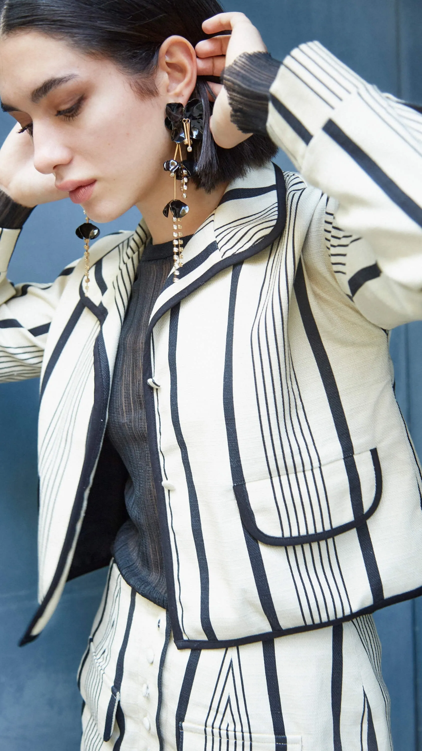 Ecru striped jacket