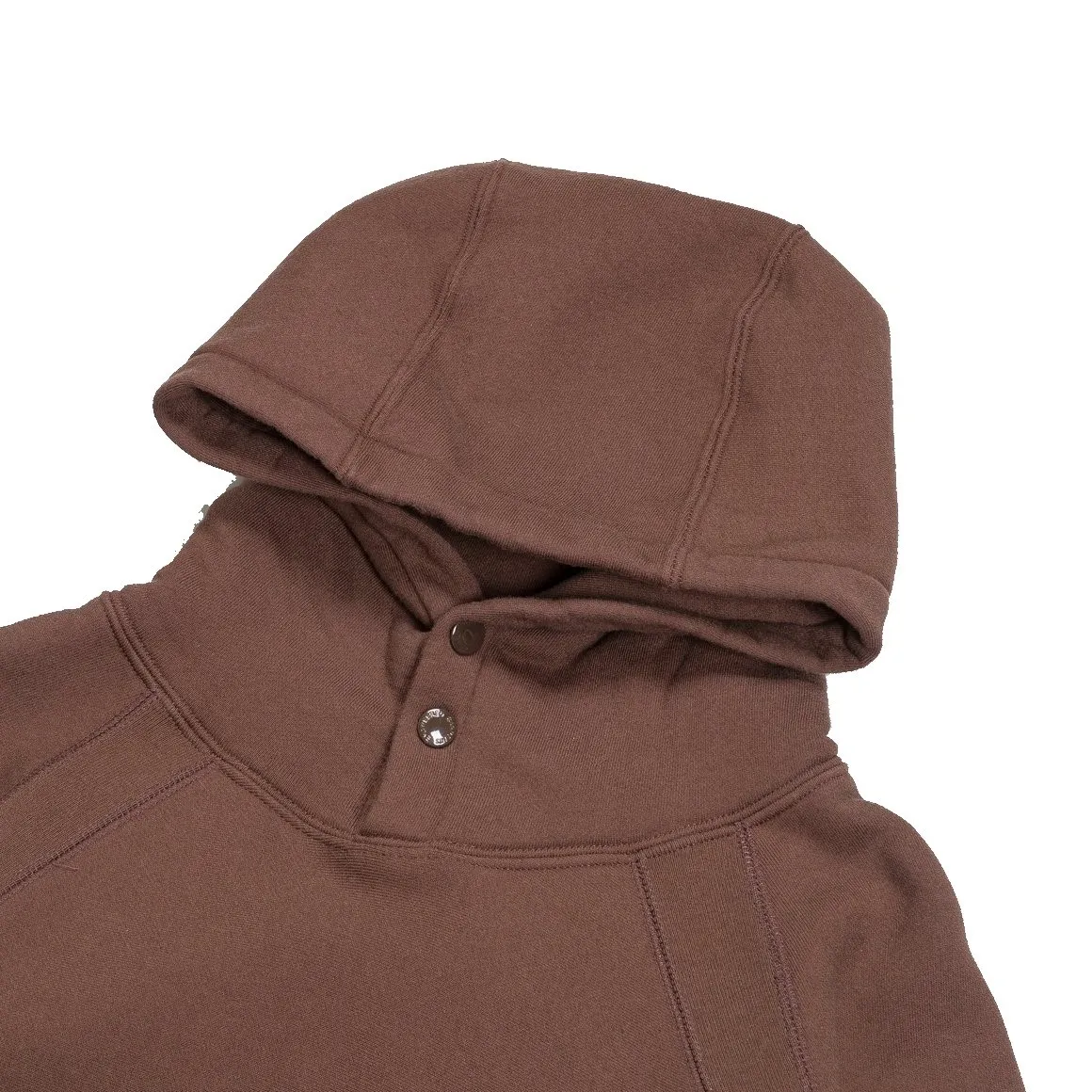 ENGINEERED GARMENTS RAGLAN HOODY BROWN COTTON HEAVY FLEECE 